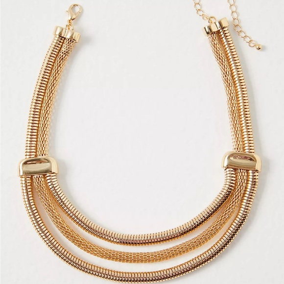 Free People Elegant Gold-Tone Necklace - Picture 1 of 5